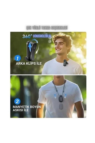 Mini 4k Wıfı Aksiyon Kamerası Vücut Kamerası Giyilebilir Video Kaydedici Hafıza Kartı Dahil ürün görseli 1