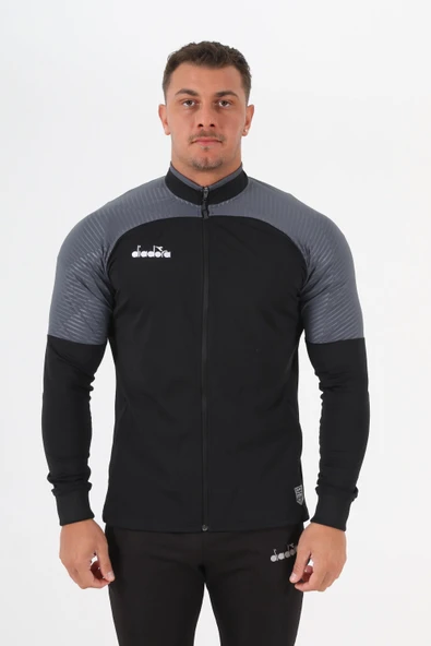 Diadora Premium Kamp Eşofmanı Tek Üst Siyah ürün görseli 1