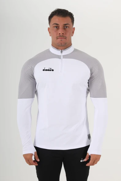 Diadora Premium Antrenman Eşofmanı Tek Üst Beyaz ürün görseli 1