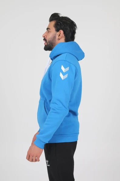 Hummel Armin Pamuklu Sweatshirt Mavi - Resim 6