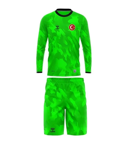 Hummel Elegance Milli Takım Kaleci Forma Takımı Neon Yeşil ürün görseli 1