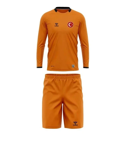 Hummel Royal Milli Takım Kaleci Forma Takımı Neon Turuncu ürün görseli 1
