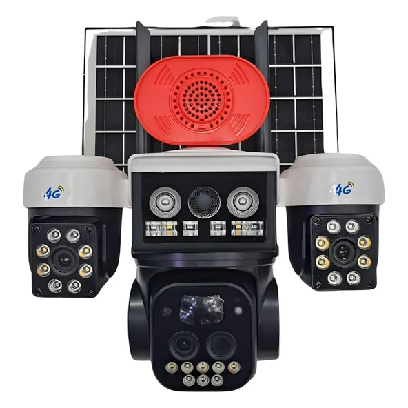 O-kam 5051 9mp 10x Zoom 4 Lens 3 Ekran Ultrahd 4g Solar Akıllı Güvenlik Kamerası ürün görseli 1