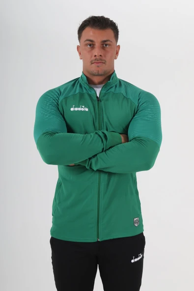 Diadora Premium Kamp Eşofmanı Tek Üst Yeşil - Resim 4