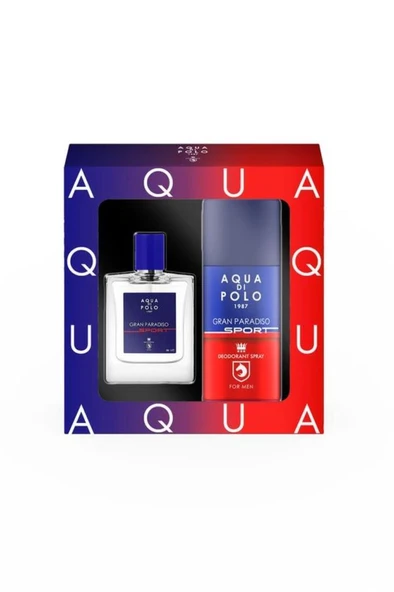 Aqua Di Polo 1987 Gran Paradiso Sport EDP 50 ml Erkek Parfüm Seti ürün görseli 1