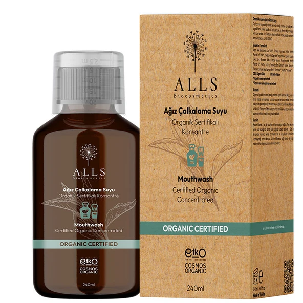 Alls Biocosmetics Organik Sertifikalı Konsantre Ağız Çalkalama Suyu 240 ml ürün görseli 1