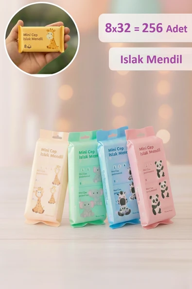 Kapris Mini Cep Islak Mendil 4x8 32 Adet KAP-1419 ürün görseli 1