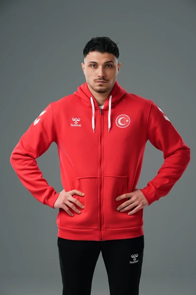 Hummel Armin Milli Takım Pamuklu Eşofman Üstü Kırmızı ürün görseli 1
