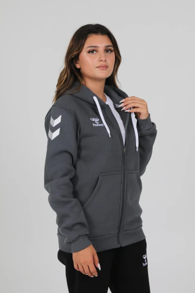 Hummel Armin Pamuklu Sweatshirt Antrasit - Resim 6