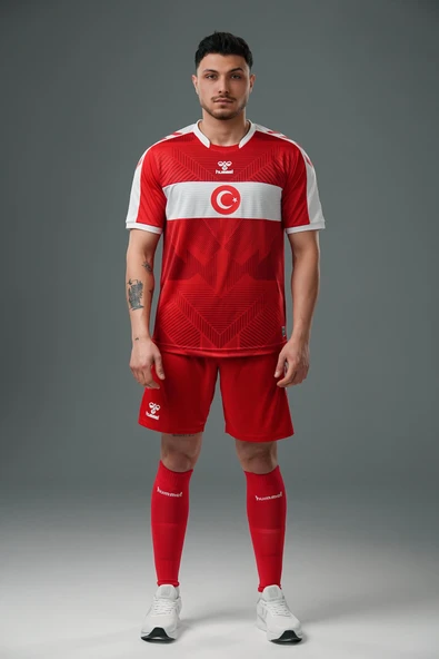Hummel Milli Takım Forma Kırmızı - Resim 3