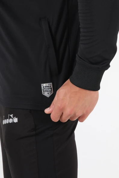 Diadora Premium Kamp Eşofmanı Tek Üst Siyah - Resim 6