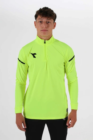 Diadora Alto Antrenman Eşofmanı Tek Üst Neon Sarı ürün görseli 1