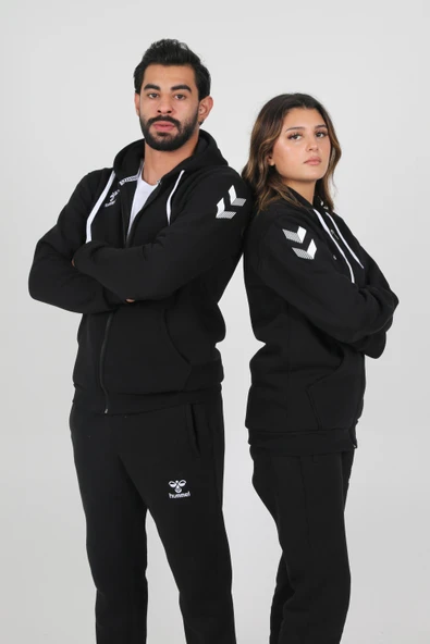 Hummel Armin Pamuklu Sweatshirt Siyah - Resim 5