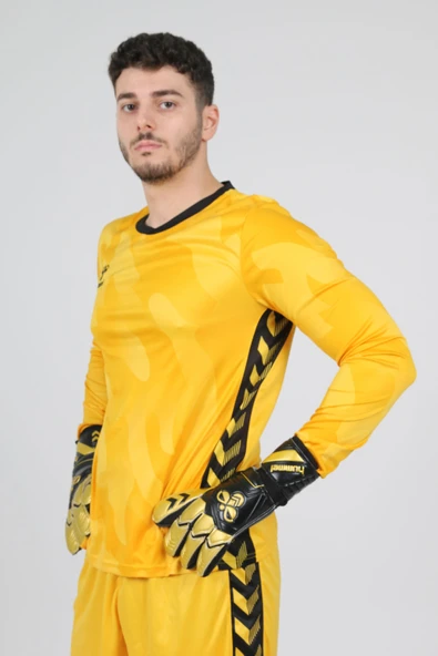 Hummel Elegance Profesyonel Kaleci Forması Sarı - Resim 4