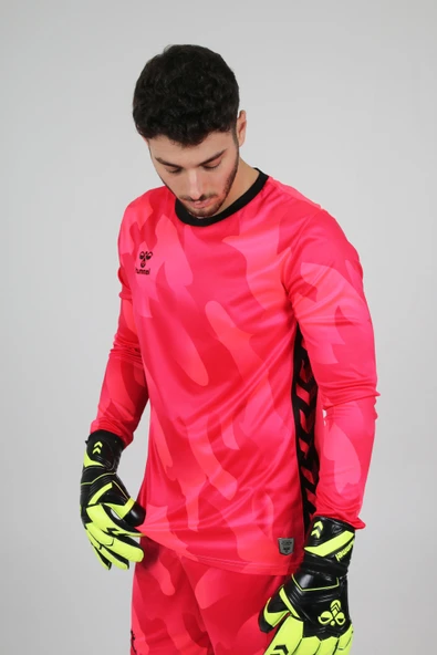 Hummel Elegance Profesyonel Kaleci Forması Nar Çiçeği - Resim 7