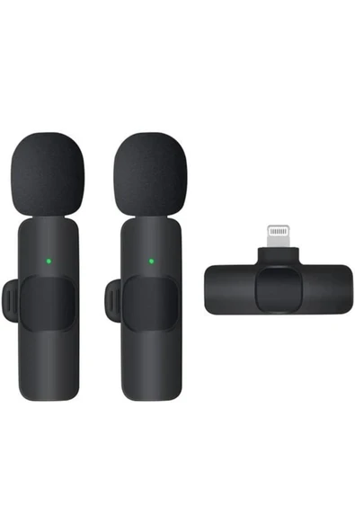 K9 Kablosuz Yaka Mikrofonu Lightning 2’li Mini Mikrofon Youtube Tik Tok 2 Adet mirEM0015K-e-vothon212 ürün görseli 1
