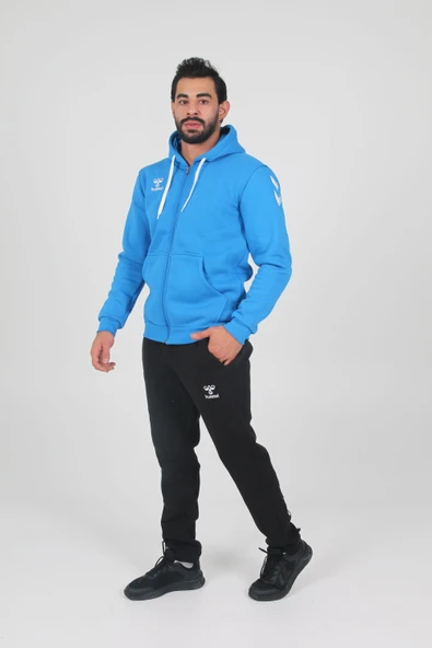 Hummel Armin Pamuklu Sweatshirt Mavi - Resim 7