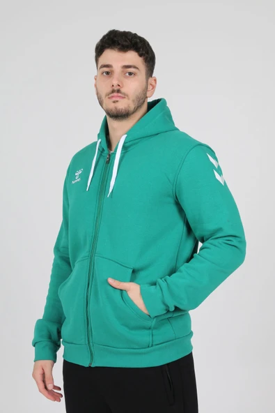 Hummel Armin Pamuklu Sweatshirt Yeşil - Resim 2