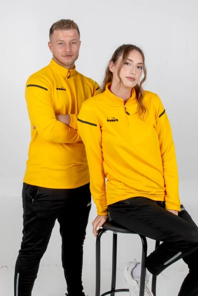 Diadora Alto 25 Antrenman Eşofmanı Tek Üst Sarı ürün görseli 1