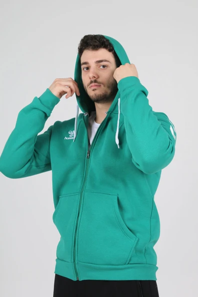 Hummel Armin Pamuklu Sweatshirt Yeşil - Resim 5