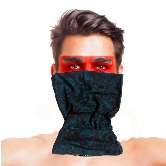 Baf Bandana Çoklu Kafatası Mavi Siyah Maske mirSM0010K-SMR5203T ürün görseli 1
