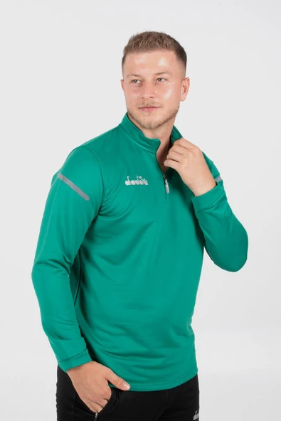 Diadora Alto 25 Antrenman Eşofmanı Tek Üst Yeşil ürün görseli 1