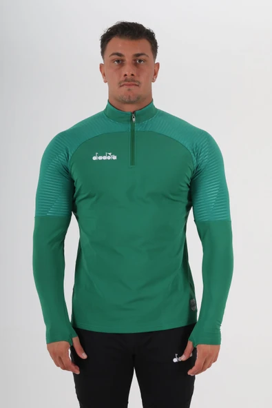 Diadora Premium Antrenman Eşofmanı Tek Üst Yeşil ürün görseli 1