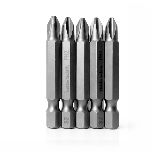 Güçlü Tayvan Çeliği Mıknatıslı Yıldız PH2 Bits Uç 50 mm Manyetik 1/4" Matkap Ucu 5 cm Uzunluk ürün görseli 1