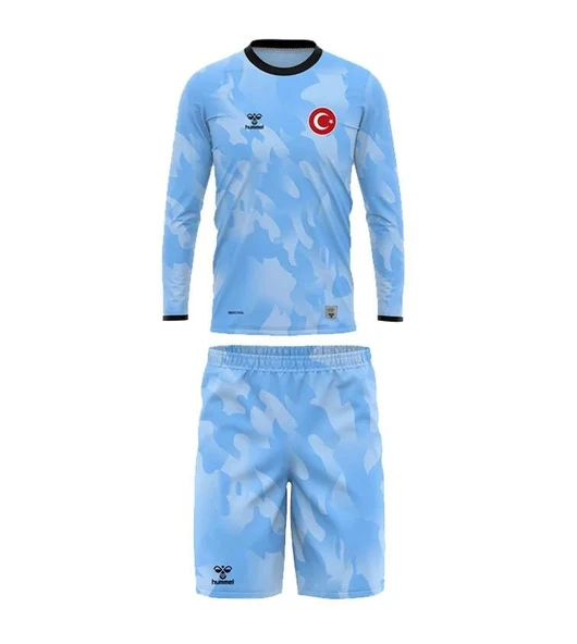 Hummel Elegance Milli Takım Kaleci Forma Takımı Buz Mavi ürün görseli 1