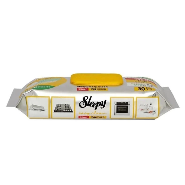 Sleepy Easy Clean Süper Yağ Çözücü Temizlik Havlusu 30 Yaprak ürün görseli 1