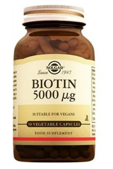 Solgar Biotin 5000 Mcg 50 Kapsül ürün görseli 1