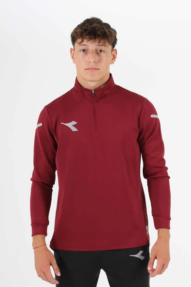 Diadora Alto Antrenman Eşofmanı Tek Üst Bordo ürün görseli 1