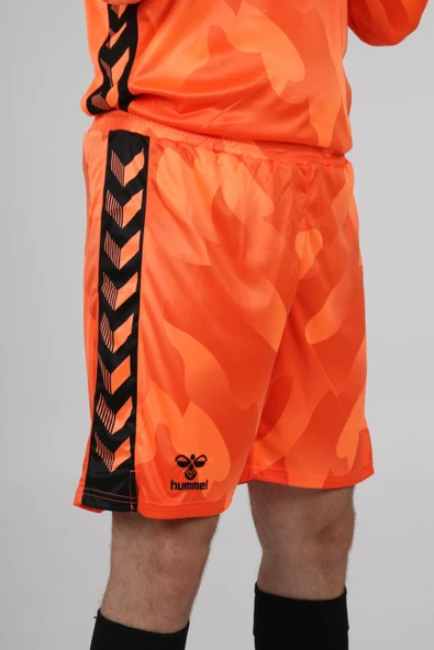Hummel Elegance Profesyonel Kaleci Şortu Neon Turuncu - Resim 2