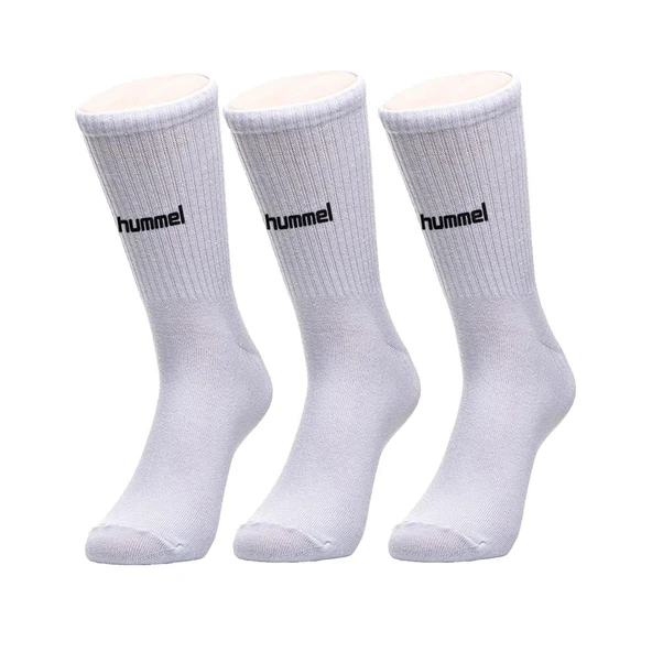 Hummel Maxi Antrenman Çorabı Beyaz 3 lü Paket ürün görseli 1