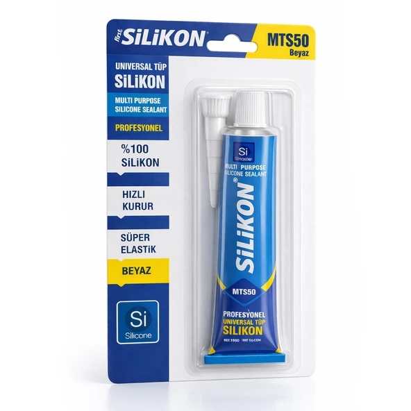 Universal Profesyonel Beyaz Renkli %100 Tüp Slikon Cam Doğrama Fayans Metal PVC İçin Slikon ürün görseli 1