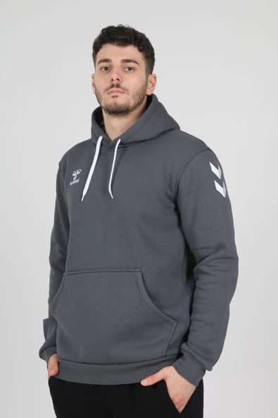 Hummel Armin Pamuklu Hoodie Antrasit - Resim 4