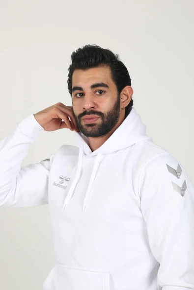 Armin Pamuklu Hoodie Beyaz - Resim 2