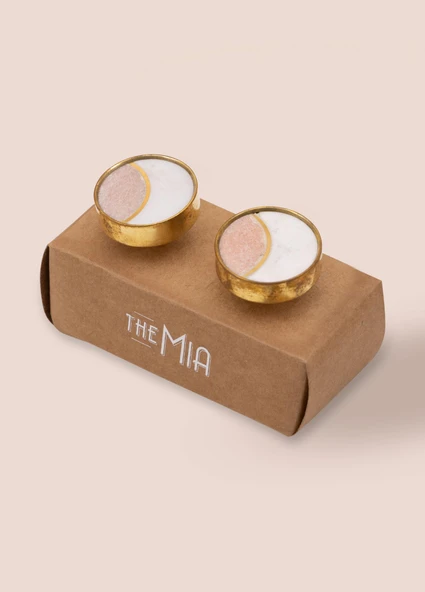 The Mia Mermer Çekmece ve Dolap Kulbu 2li Set KLP20 ürün görseli 1