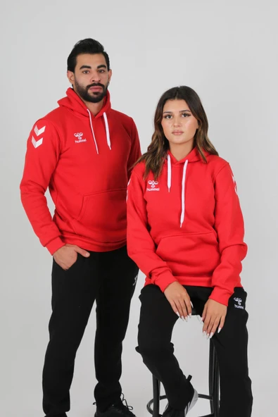 Hummel Armin Pamuklu Hoodie Kırmızı ürün görseli 1