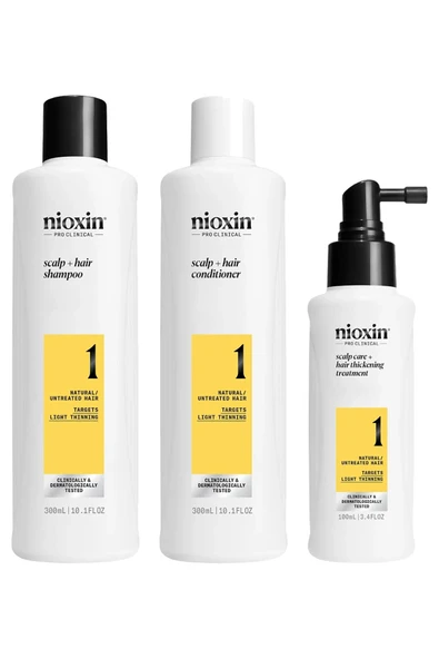Nioxin System Kit 1 - İşlem Görmemiş Hafif İnce Saçlar İçin Kalınlaştırıcı Bakım ürün görseli 1