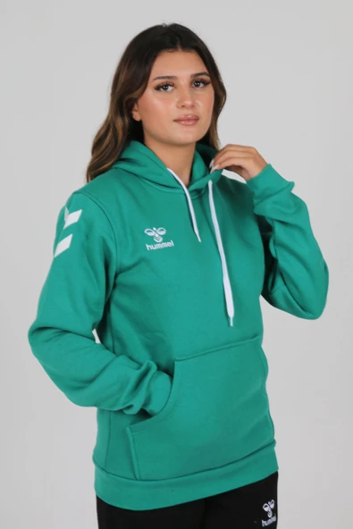 Hummel Armin Pamuklu Hoodie Yeşil ürün görseli 1
