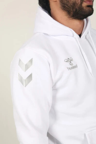 Armin Pamuklu Hoodie Beyaz - Resim 3