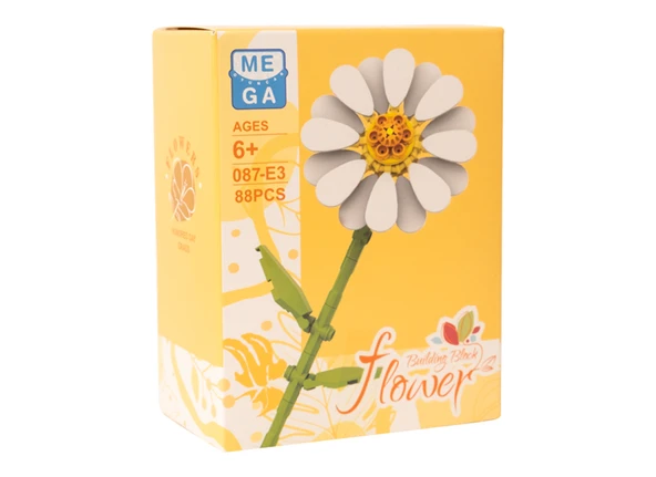 Building Block Flower 88 Parça Çiçek Papatya - Resim 3