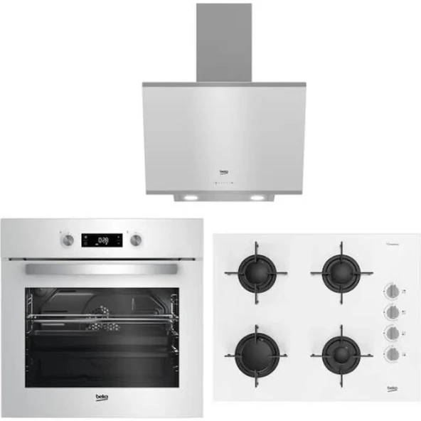BEKO ANKASTRE BEYAZ CAM SET ürün görseli 1