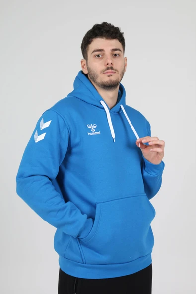 Hummel Armin Pamuklu Hoodie Saks Mavi ürün görseli 1