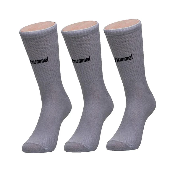 Hummel Maxı Antrenman Çorabı Gri 3 lü Paket ürün görseli 1
