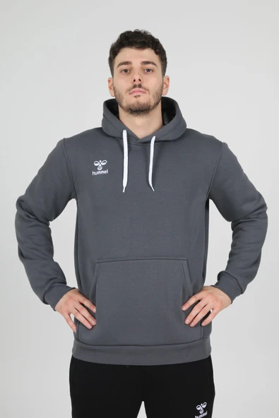 Hummel Armin Pamuklu Hoodie Antrasit - Resim 5
