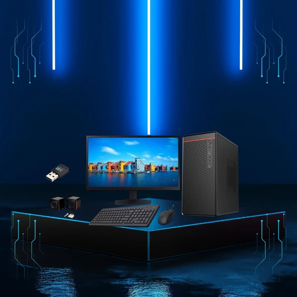 DAGMOR 400W BN2015198 H81 ANAKART İNTEL İ7 4 8GB RAM 240GB SSD 21.5' MONİTÖR WİFİ KABLOSUZ SET ürün görseli 1