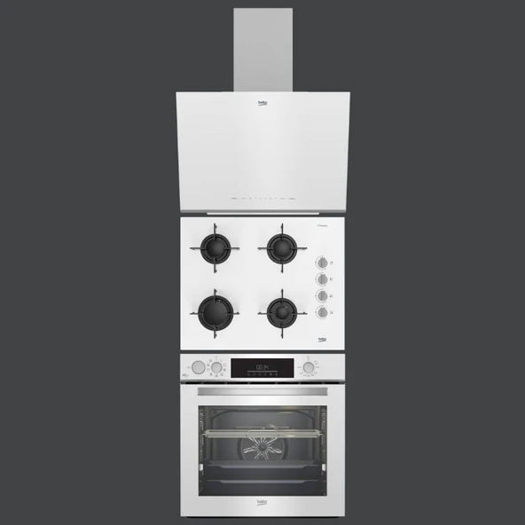 Beko Beyaz Cam 3lü Ankastre Set ürün görseli 1
