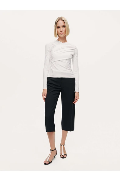 Drape Detaylı Bluz Nocturne - Resim 6